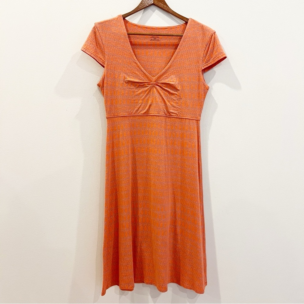 Toad Co Rosemarie Dress Small Peach Orange A Line Organic Cotton Outdoor Comfort